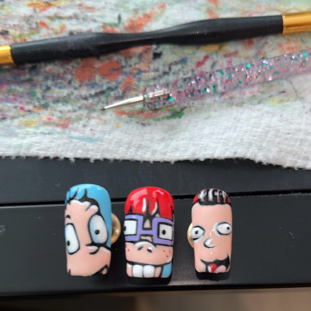 Rugrats Character Nail Art Press On Set - Picture 4 of 5